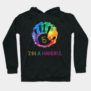 Kids Kids I'm a Handful Five Year Old Cute 5th Birthday Hoodie